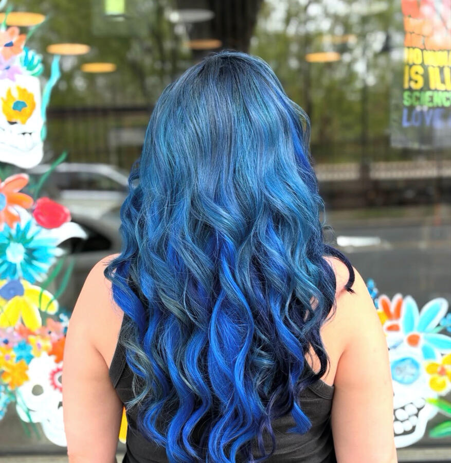 Black and Blue Ombre